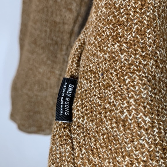 Only & Sons Brown Knit Pullover Sweater - Picture 6 of 7